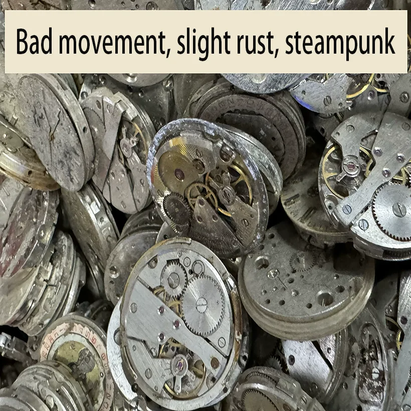 Steampunk DIY mechanical watch movement miscellaneous movement accessories men's watch movement old movement randomly shipped