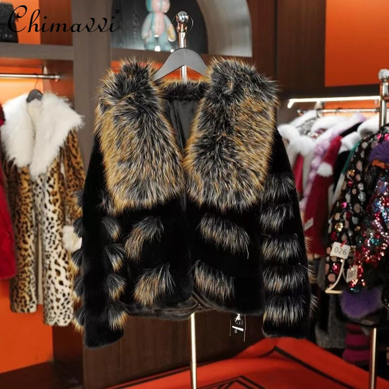 

2025 European New Fashion Cold-proof Temperament Slim Fit and Warm Environmentally Friendly Fur Fluffy Trendy Coat for Women