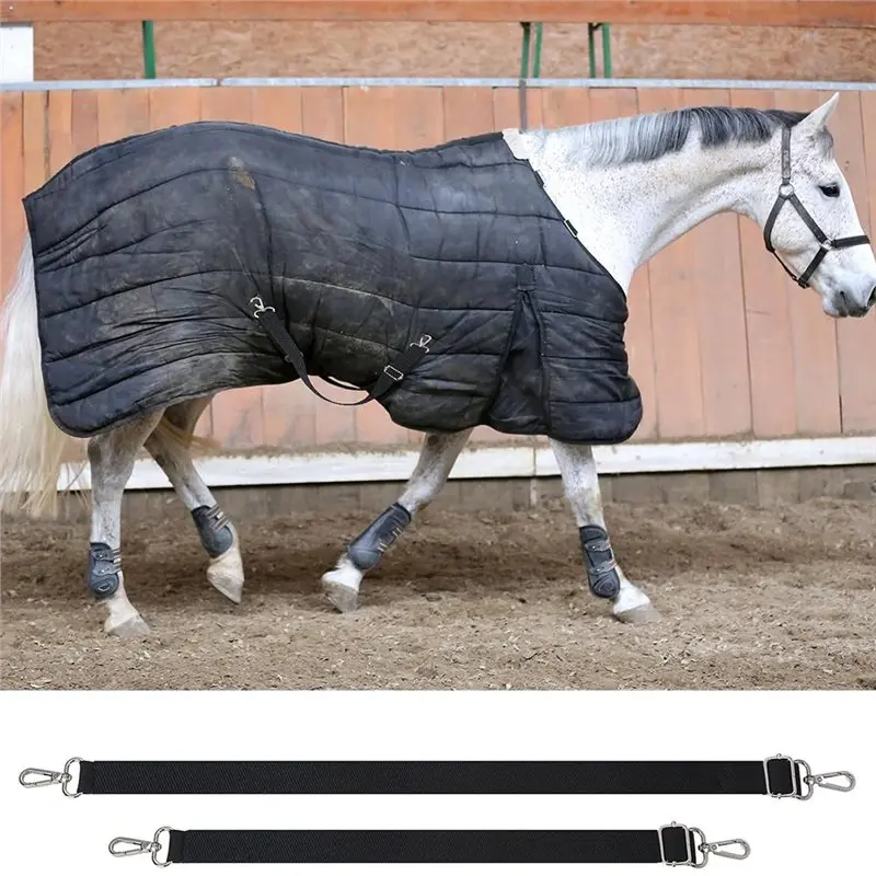 

HOTA43T 6 шт. ремней для конских попон, сменные эластичные ремни с двойными поворотными застежками, регулируемая длина от 24 до 42 дюймов