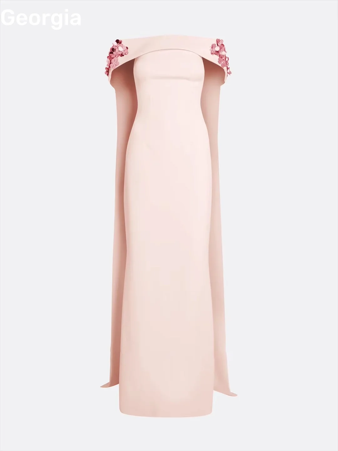 فساتين سهرة فاخرة عمود مخصص خارج على الكتف طول الأرض كشكش فساتين لحضور الحفلات الموسيقية كاب الأشرطة Vestidos De Fiesta سحاب U #5