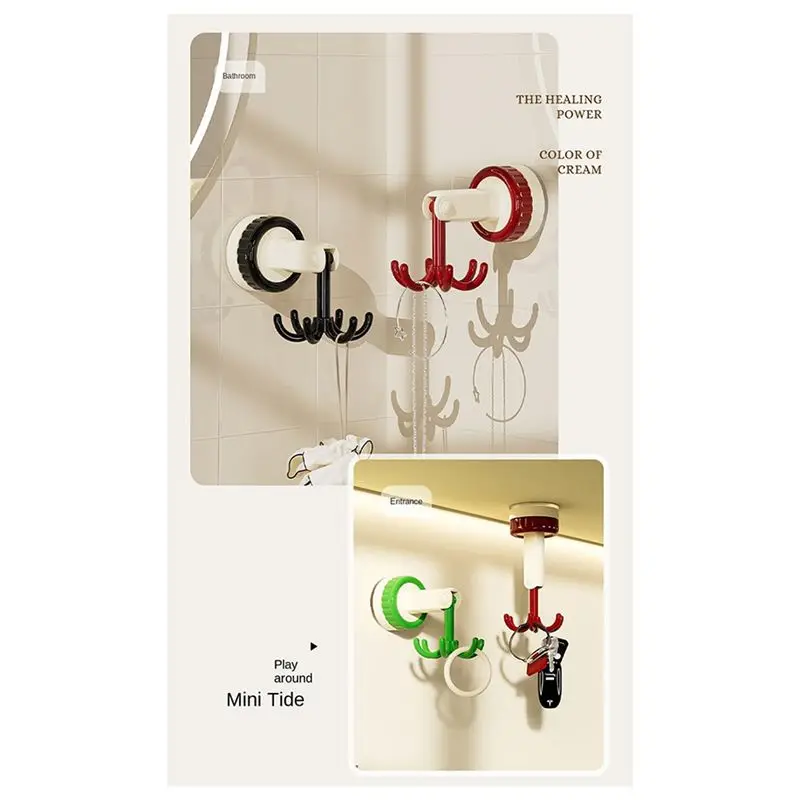 【LIMITED TIME DISCOUNT】Six-Claw Hook Multi-Function Spatula Spoon Kitchenware Storage Rack Retro Suction Cup Seamless Wall Hangi