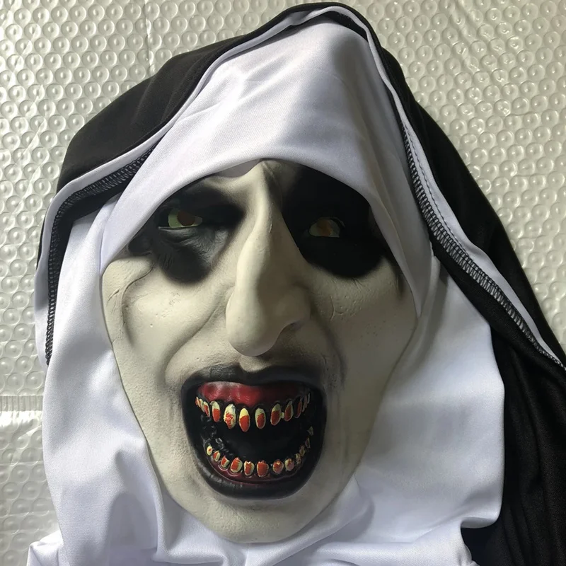 Masque de la Nonne pour Cosplay, Costumes de Terreur d'Halloween Valak, Accessoires Effrayants de Luxe pour Homme et Femme