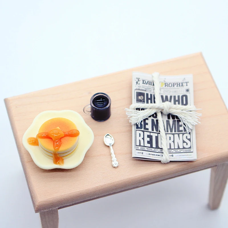 4개/세트 인형집 미니어처 커피 디저트 모델 미니 음식 장식품 장난감 인형집 용품 DIY 장식 액세서리-장난감