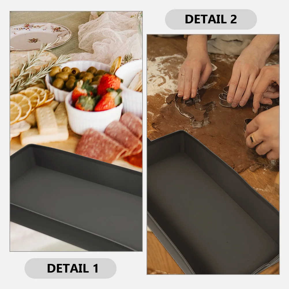 

2 Pcs Rectangular Baking Dish Bread Mold Trays for Oven Bakeware Pans Accessories