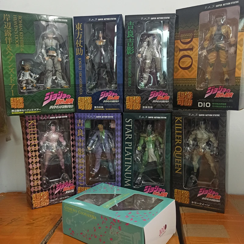 Anime Jojo Bizzare Adventure Figure Jotaro Kujo Star Platinum Kujo Jotaro Group Josuke Higashikata Killer Queen Second Figures