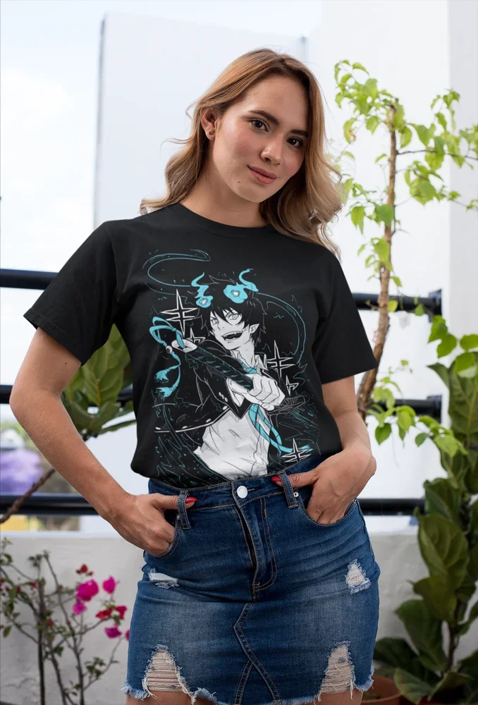 Blue Exorcist T-shirt Kawaii Funny Anime Manga Graphic Art Gift Shirt All Size