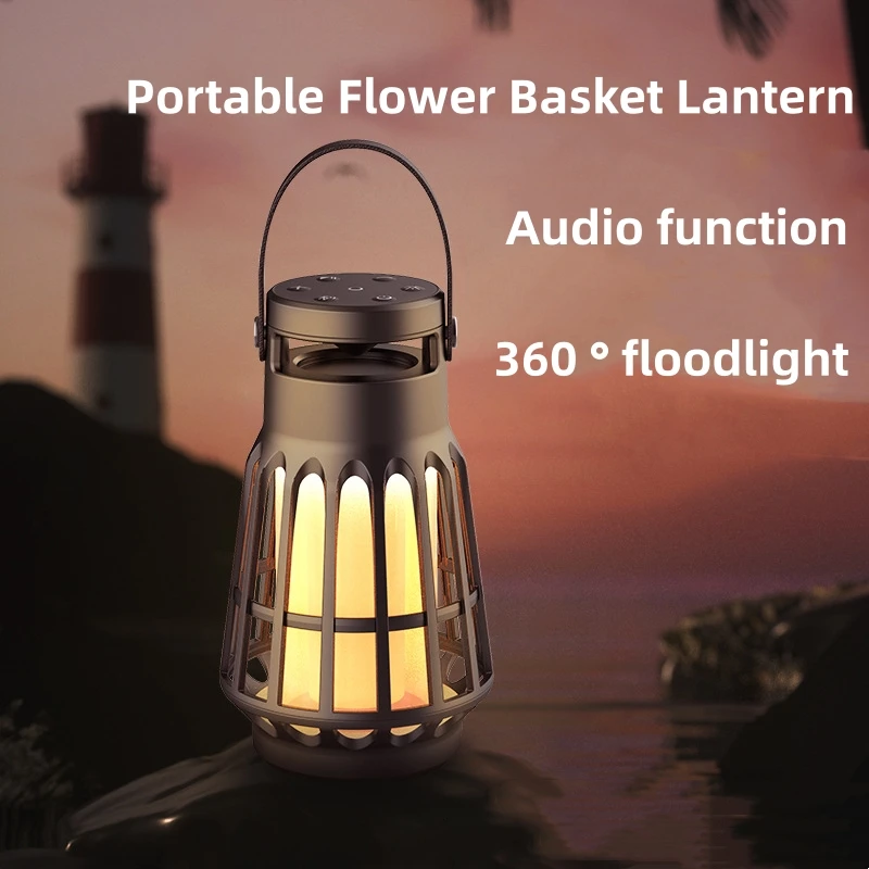 Wireless Bluetooth speaker subwoofer portable camping light environmental lighting waterproof small night light sound system