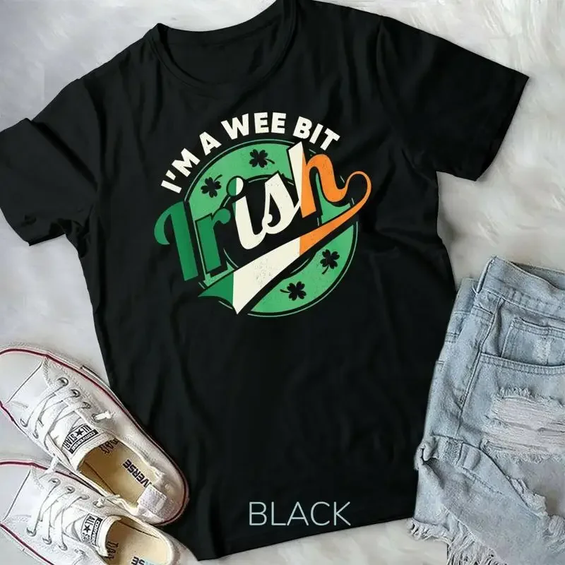 

I m a Wee Bit irish Vintage St Patricks Day Shirt Irish Gift Unisex T shirt