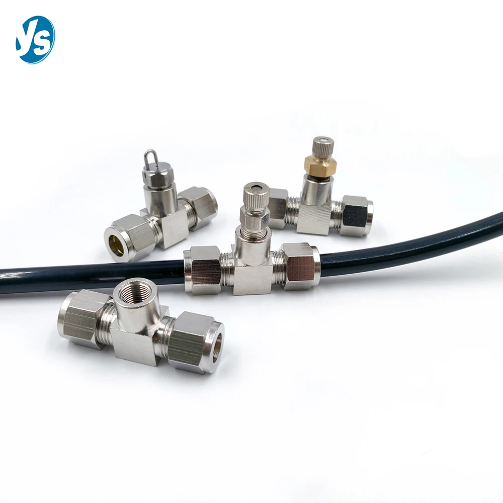Mist Maker Fittings Garden Sprinkler Spray Nozzle, High Pressure Atomizer Irrigation Watering Connection