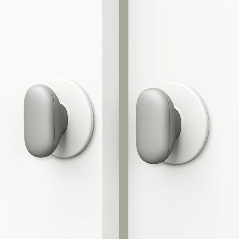 

2PCS Non Perforated Wardrobe Door Handle Simple Luxurious Drawer Handle Cabinet With Opposite Doors Windows Small Handle