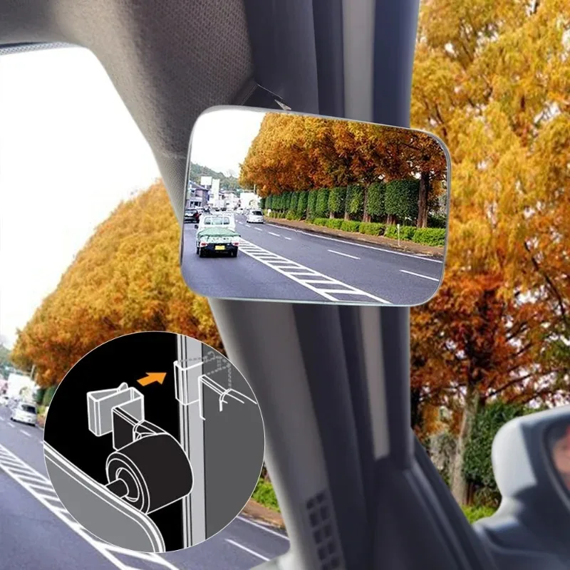 Universal Car Interior Blind Spot Mirror Wide-Angle 360° Adjustable HD Convex Rearview Mirror Car Auxiliary Parking Mirrors