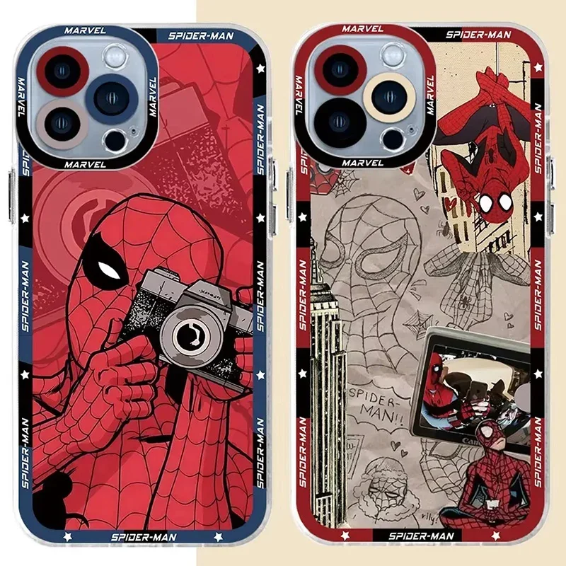 Marvel Spider Man Siliconen Case Voor Samsung Galaxy A54 A34 A24 A14 A13 A53 A33 A73 A23 A05 A05S A52 A52S A32 A22 A12 A72 A51 A71