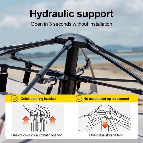 Imagen 2 del producto Sonuto-tienda de campaña de un toque, 3-4P, apertura automática rápida, para playa, pesca, viaje familiar, Picnic, parque, sombra Anti-UV