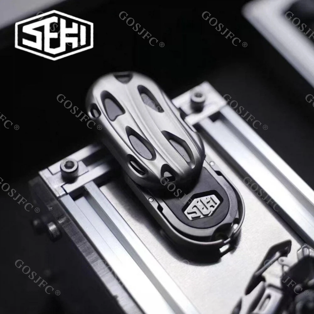 SEKI EDC LAG Magnetic Fidget Slider Rotates Left And Right 360° Push Slider Stainless Steel Fidget Toys Adults Original Design