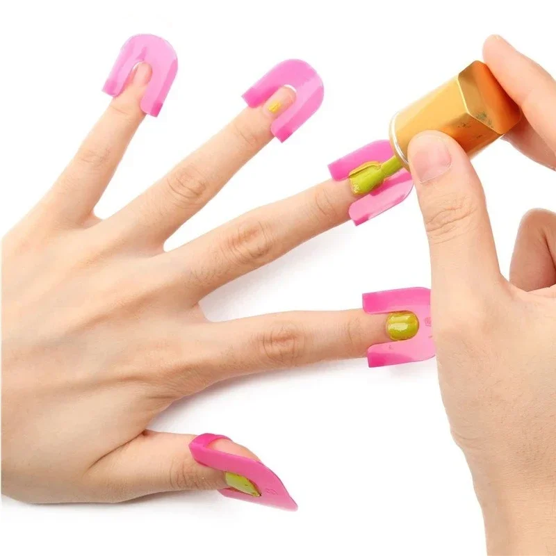 26Pcs Reusable Nail Protector Varnish Shield Finger Cover Spill-Proof 10 Sizes Stickers Manicure Nail Art Tool Accessories