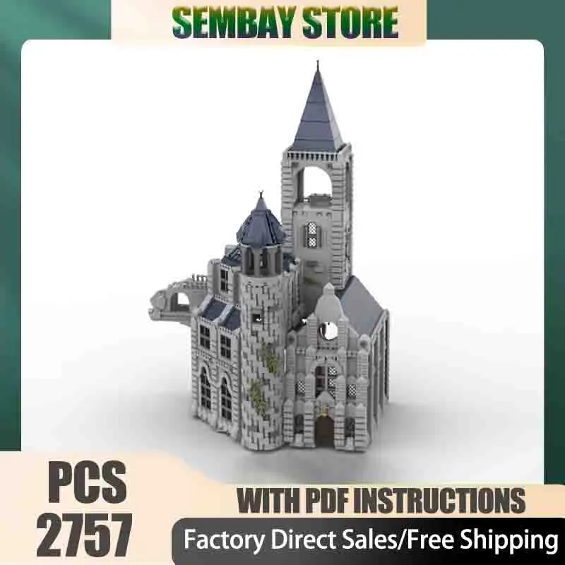 Medieval Castle Model Moc Building Bricks Modular Moonlight Castle Model Technology Blocks Christmas DIY Toy Construction Gifts