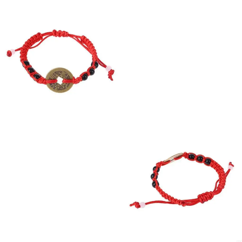 195C Adjustable Lucky Braided Red String Bracelet Good Luck Handmade Ancient Red Rope Bracelet Gift for Male Female