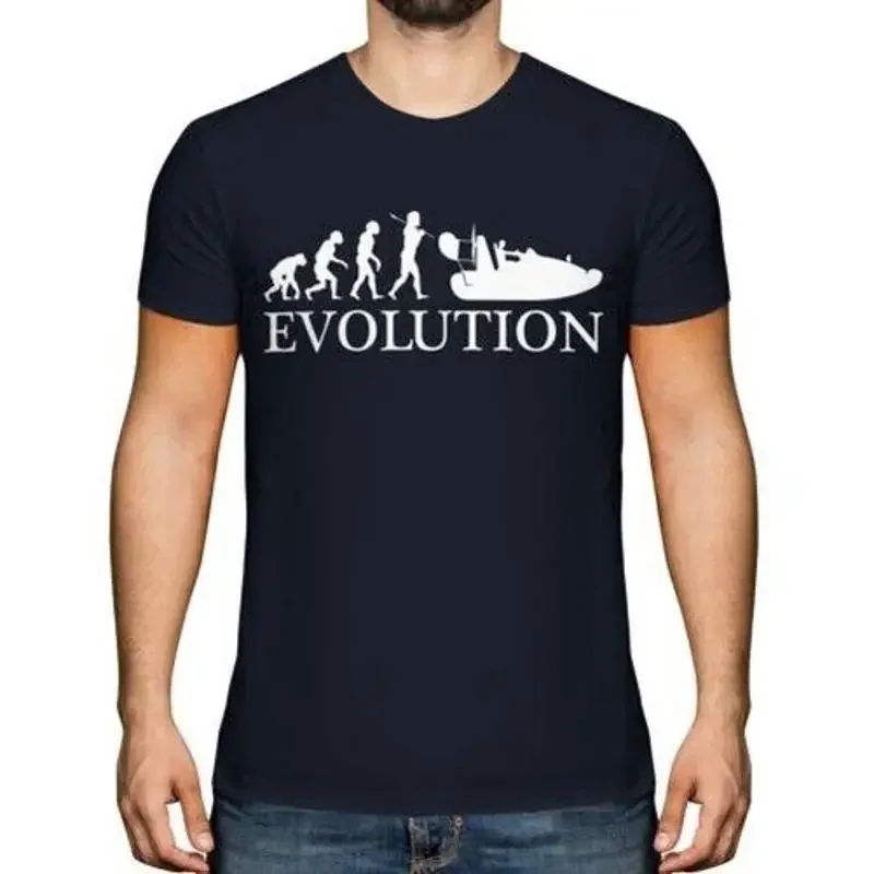 

Hovercraft Evolution Of Man Men's T-Shirt Top Military Gift Navy