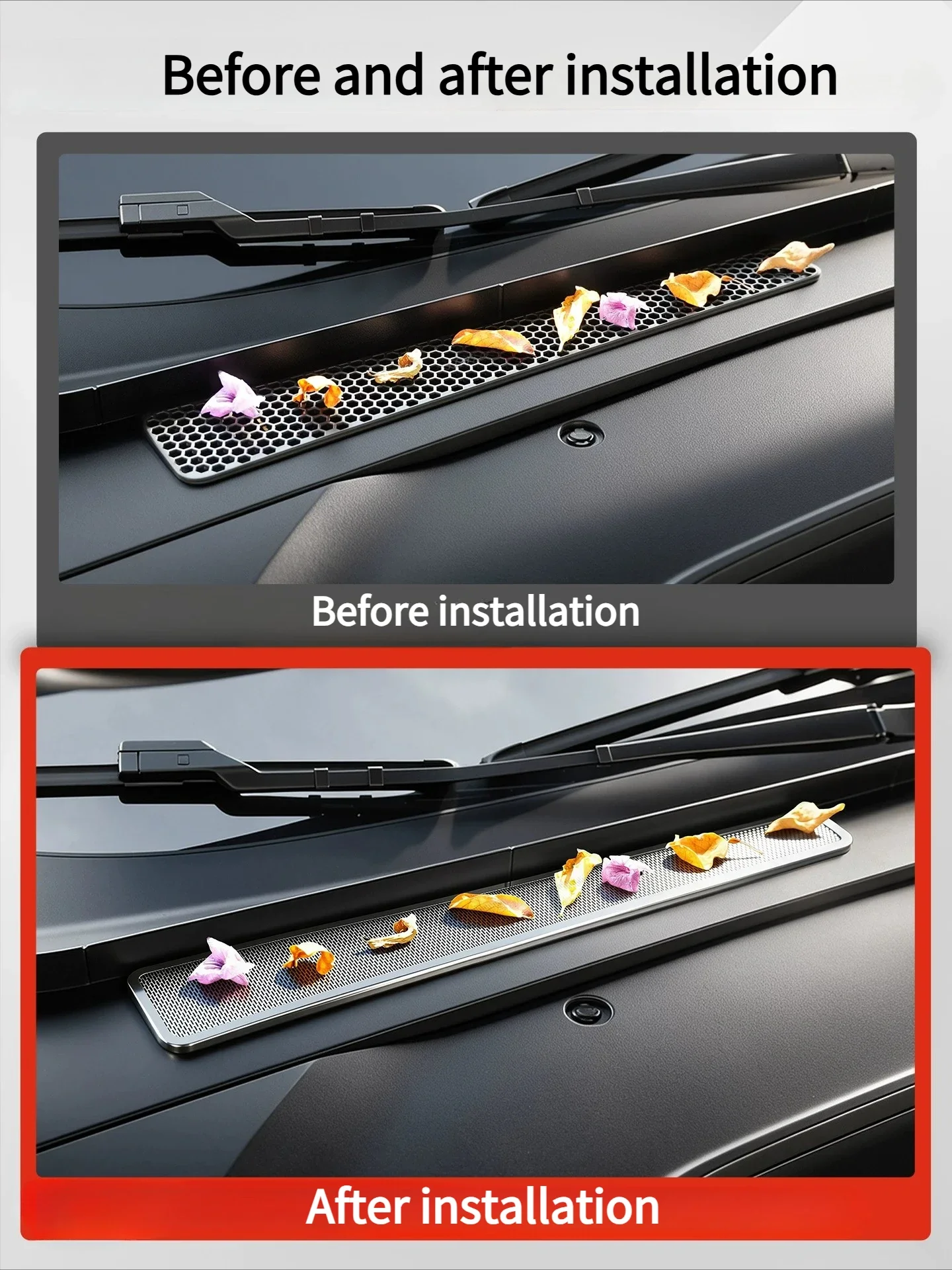 For XPeng GX 2026 Stainless Steel Front Hood Bug Screen Engine Bay Anti-Clog Cover Water Guide Air Inlet Interior Accessory
