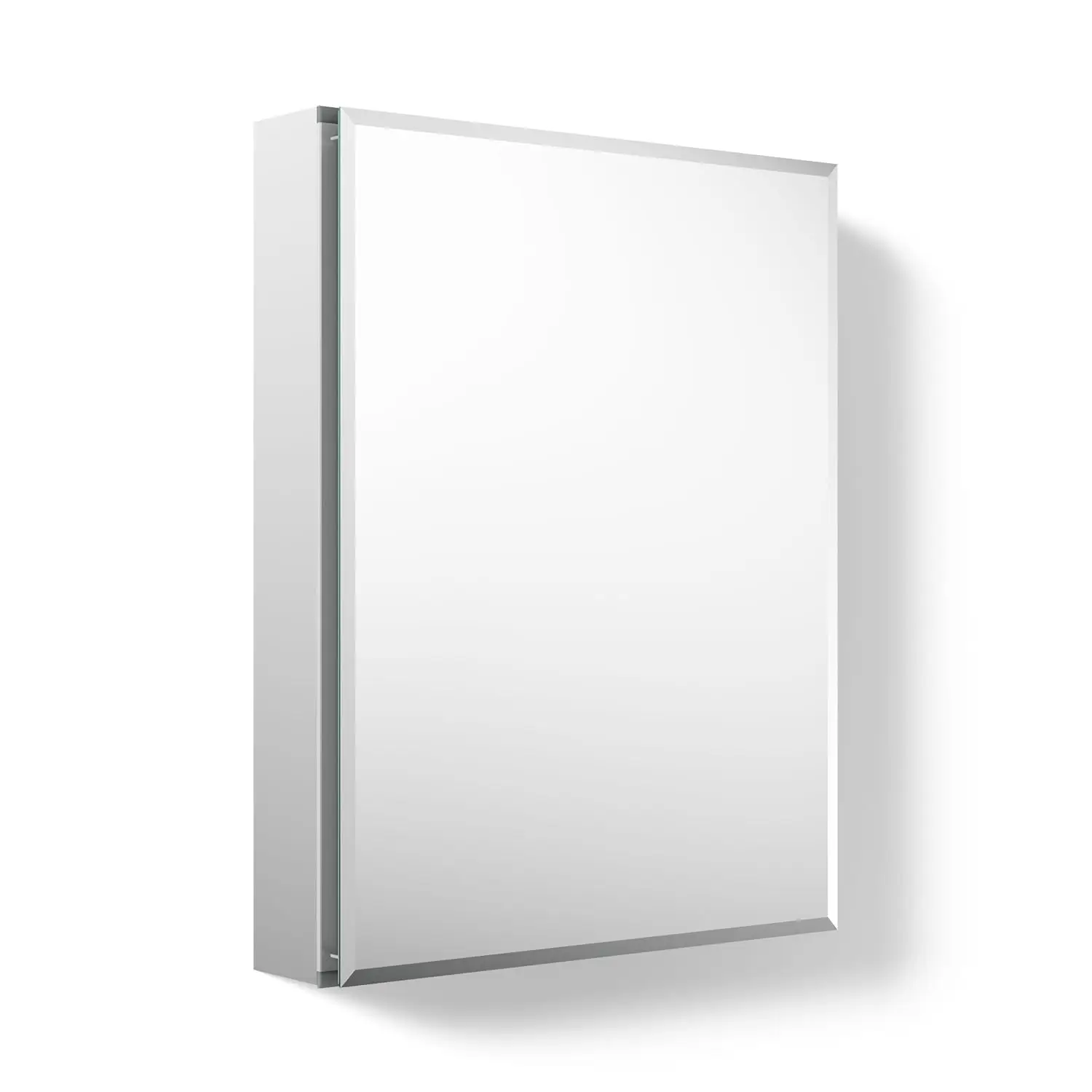 Frameless Bathroom Mirror Cabinet 20x26 in Wall Mounted Storage Aluminum, Customized