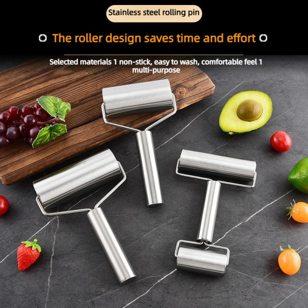Multi Functional Stainless Steel Roller, Flour Stick Roller, Dough Pressing Roller, Dough Point Roller, Rolling Pin