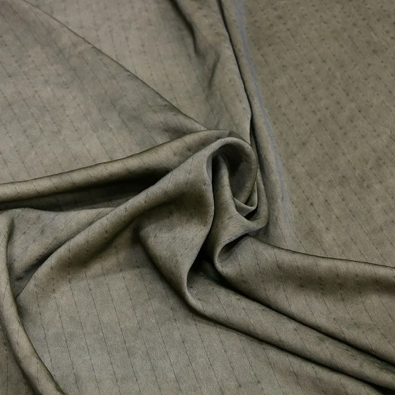 22 momme yarn-dyed plain crepe satin soil-dyed silk striped fabric elegant Hanfu and cheongsam in multiple colors