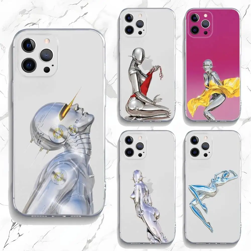 

Art H-Hajime S-Sorayamas Phone Case For iPhone 16,15,14,13,12,11 Pro,Max,Plus,X,XS,XR,SE,Mini Transparent Silicone Soft