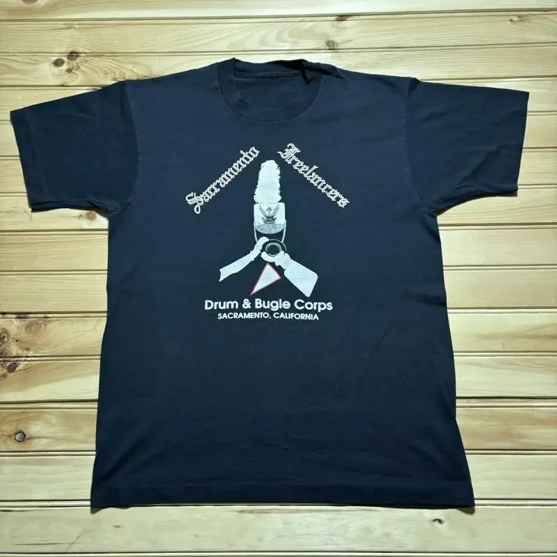 Vintage 90s Sacramento Freelancers Drum Bugle Corps Photography T Shirt M