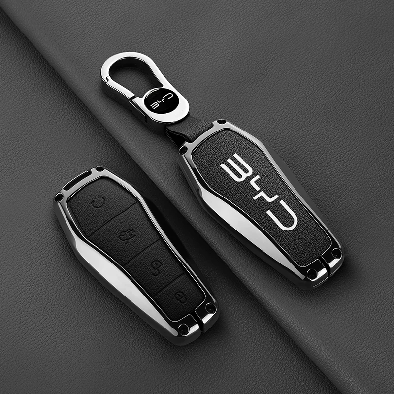 حافظة مفاتيح السيارة الجلدية حقيبة لـ BYD Song Plus Pro Atto 3 Han EV Tang EV600 DM Qin Seal Dolphin Yuan MAX DMI ملحقات السيارات #4