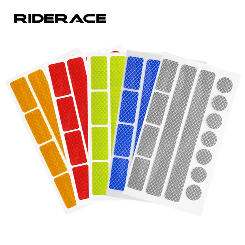 MTB Bike Reflective Stickers Night Safety Grid Stripe Warning Strip Bicycle Body Wheel Rim Night Safty Warning Reflector Sticker