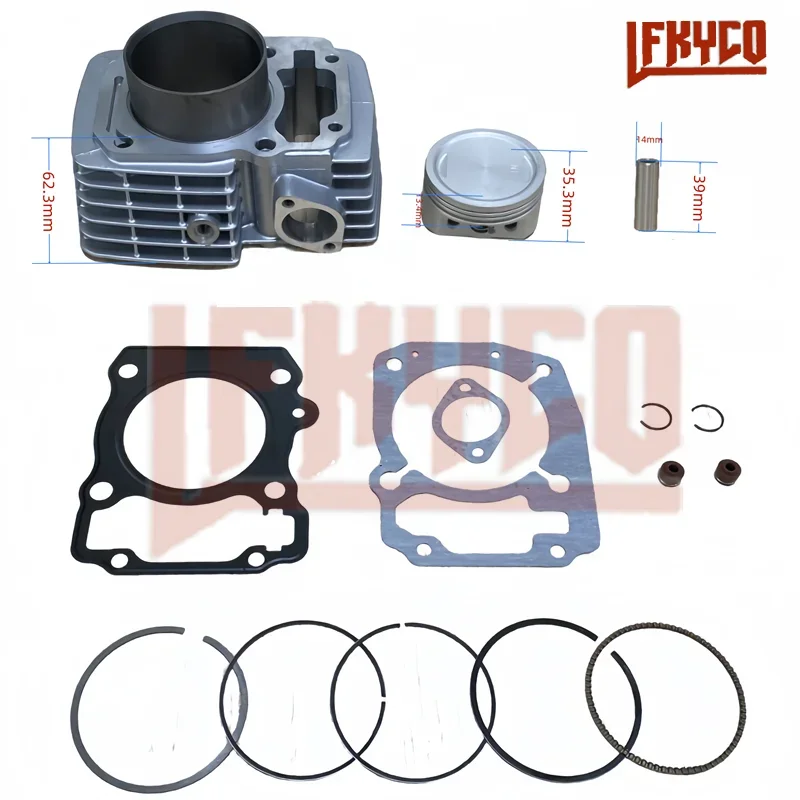 65.5mm Motorcycle Engine Parts Cylinder Kits for Honda XR150 CBF150 Upgrade CBF185 CBF200 XR185 XR200 Moto Piston Gasket Kit Set