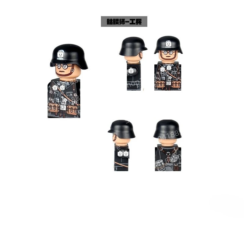 MOC Militare Building Blocks Figurine Seconda Guerra Mondiale Soldati tedeschi Figurine Regali di festa americani e sovietici Ornamenti