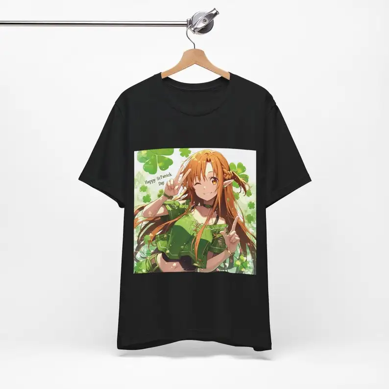 Asuna Yuuki St. Patrick's Day T-Shirt | Sword Art Online Anime Tee | Festive Anime Apparel