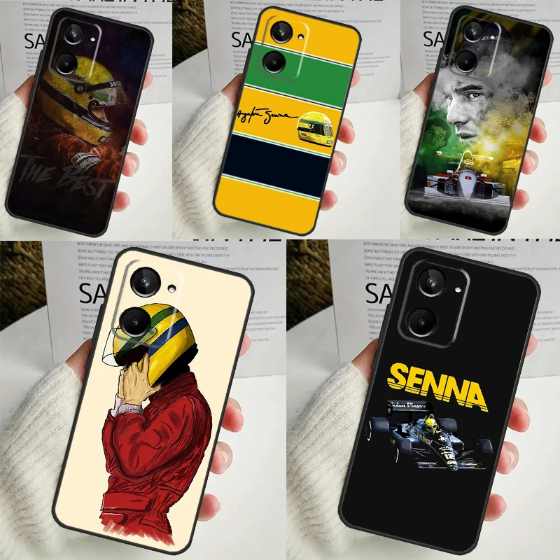 Ayrton Senna F1 Case For Realme C67 C55 C53 C51 C35 C33 C31 C30 C25s C21Y GT Neo 5 GT5 9 10 11 12 Pro Plus