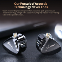 KZ Vader headphone monitor, high-fidelity headphones, customizable and adjustable headphone switch, Zobel network headphone desi