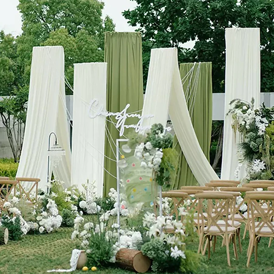 Backdrop Ceiling Drapes Wrinkle Free Tent Draping Curtains Wedding Ceremony Birthday Parties Backdrop Curtain Table Runner Decor