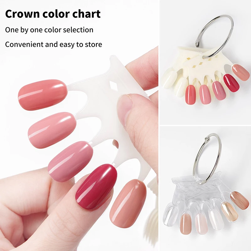 False Nail Art Color Card Display Stand Gel Polish Template Fan Shape Nail Art Tips Sample Stand Nail Polish Practice Palette