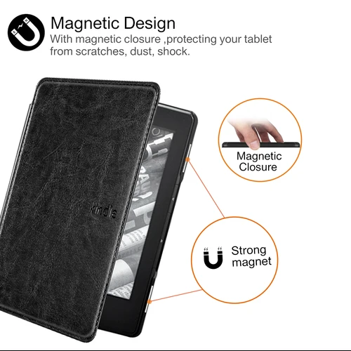 Imagen 2 del producto Funda de cuero PU para Kindle 4 5, Funda magnética para Kindle Basic 4 5 D01100, lector electrónico, Funda Capa