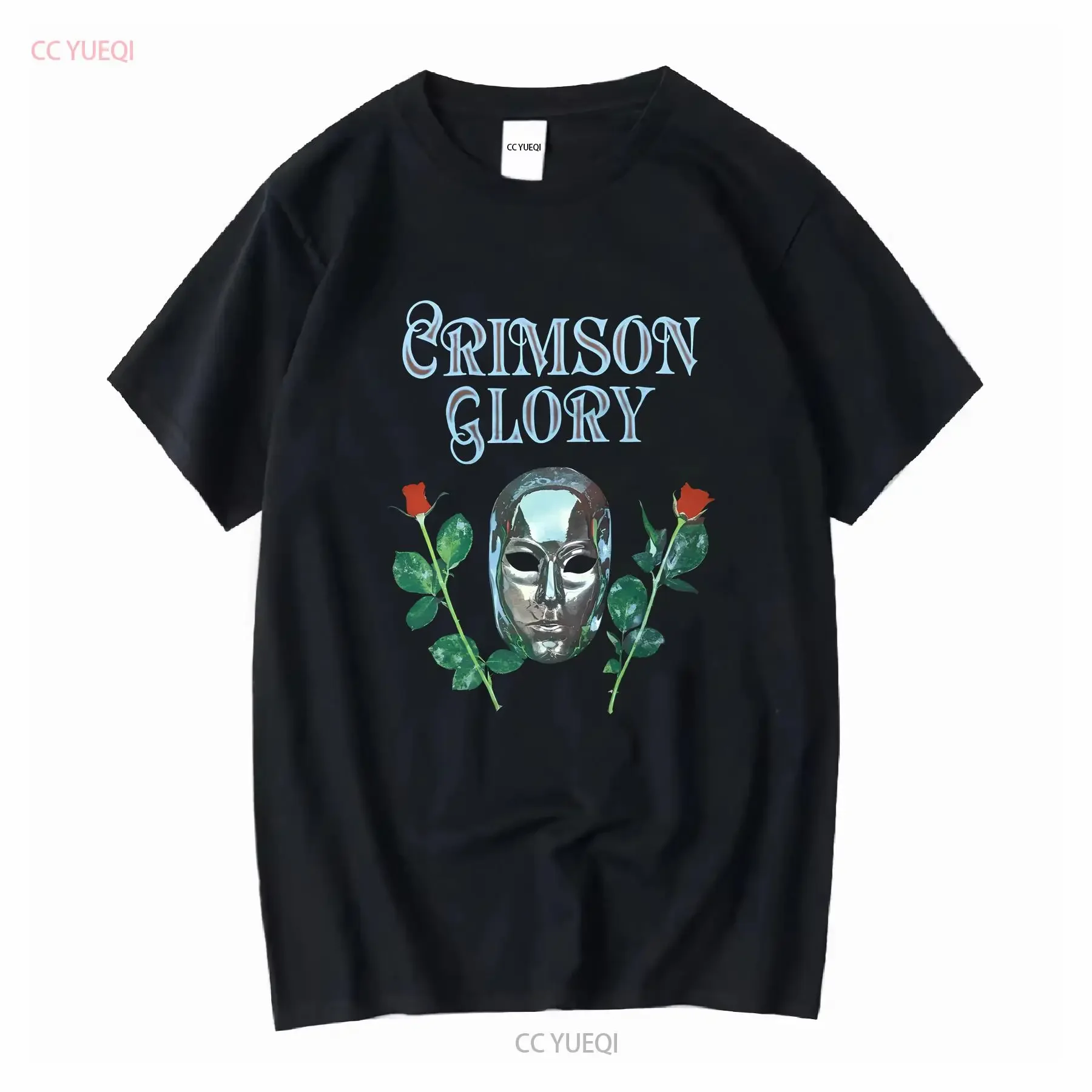 CRIMSON GLORY T-Shirt mit demselben Titel, Baumwolle, alle Größen S bis 4XL, DF942, lange oder kurze Ärmel, Vintage, gewaschen, bequem, lässig, stilvoll
