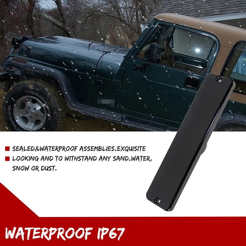 Dla 1987-1995 Jeep Wrangler YJ Obudowy przedniego zderzaka samochodowego i przedniego bocznego światła obrysowego bez żarówki / gniazda — zdjęcie 5