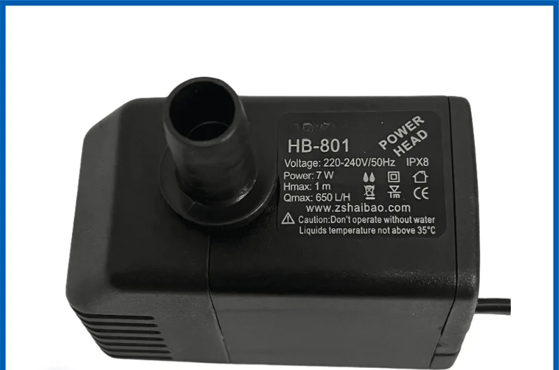 HB-801 Ice Machine Water Pump Commercial Flow Circulating Pumping Water Pump Accessories 7W