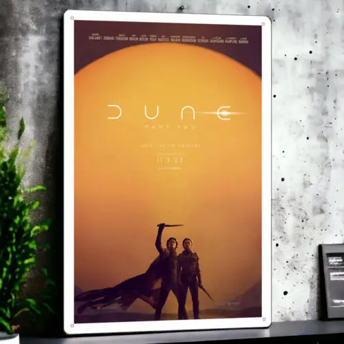 Dune: Part Two (2024) Metal Movie Poster Tin Sign Plaque Film 8