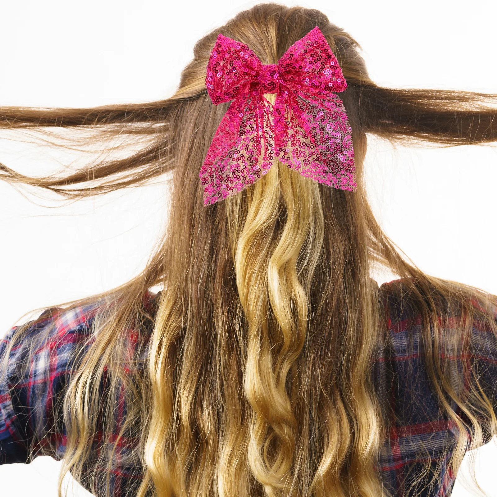 

Hair Accessories for Girls Sequin Clip Sparkly Clips Women Barrettes Elegant Lady Bow Decorative Rosy Miss