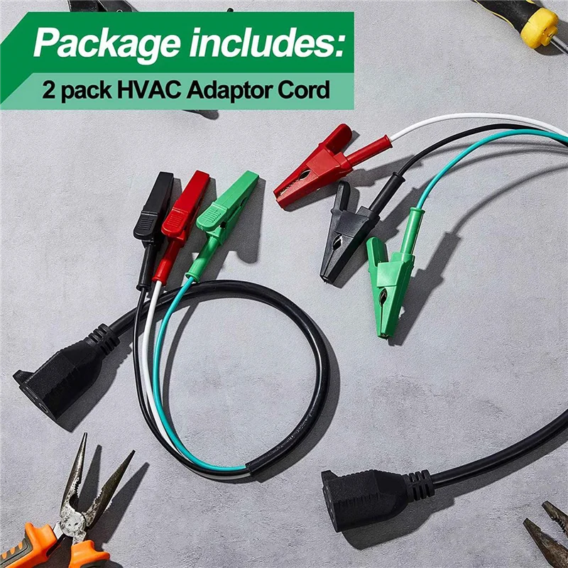 2 Stuks Hvac Adapter Cord Compatibel Geel Jasje 69522 Hvac Tool 0.5M Vrije Ruimte Apparaat Breker Finder Kit