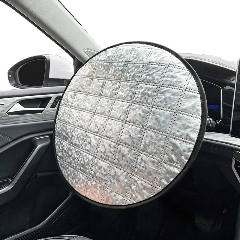 

Universal Car Steering Wheel Sunshade Cover Foldable Shield Car Steering Wheel Reflective Interior Accessories Steering Covers