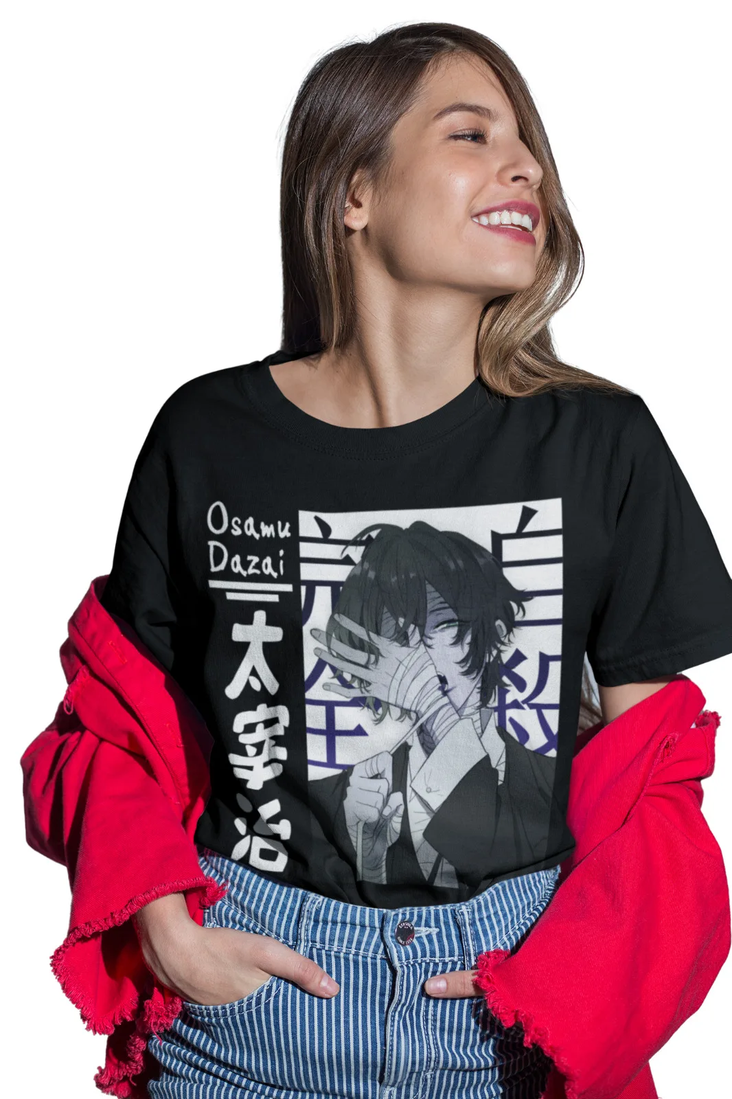 _ Eyes bungou бродячие собаки bsd merch аниме Тяжелая хлопковая футболка