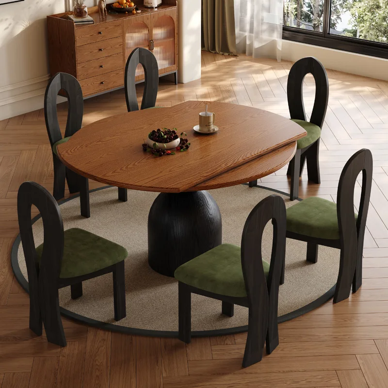 Stretchable Wooden Top Folding Small Kitchen Dining Table Space Saving Furniture Dining Table