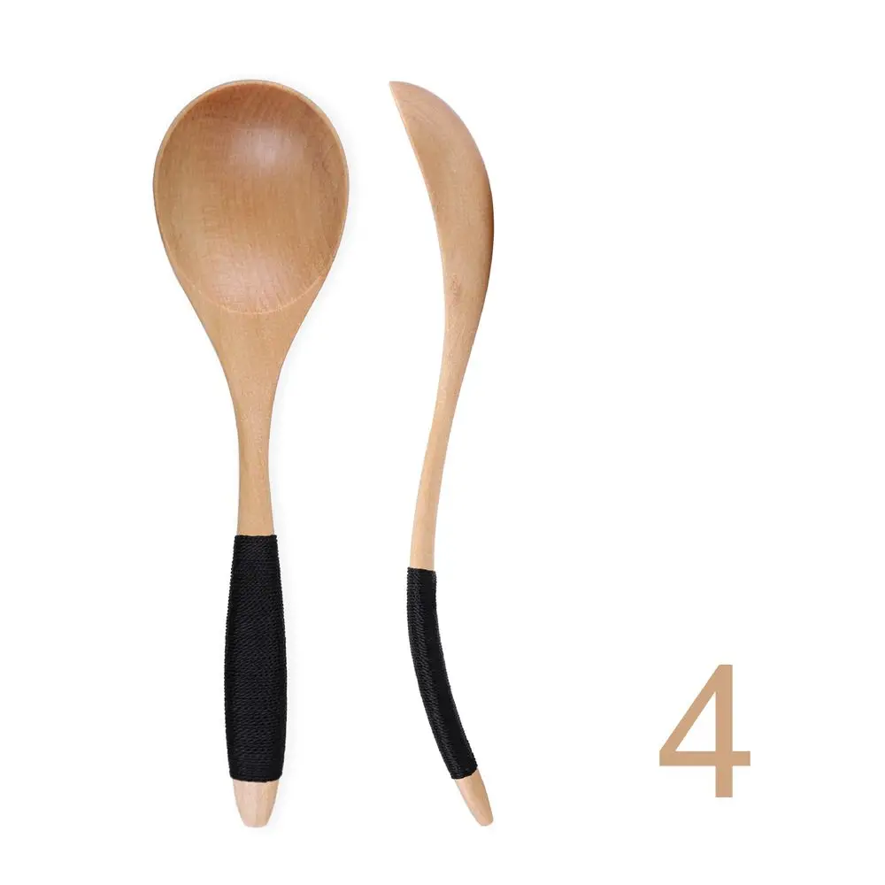 

Coffee Handmade Wood Catering Scoop Black Walnut Hand-made Soup Spoon Kitchen Tool Wooden Spoon Cooking Utensil