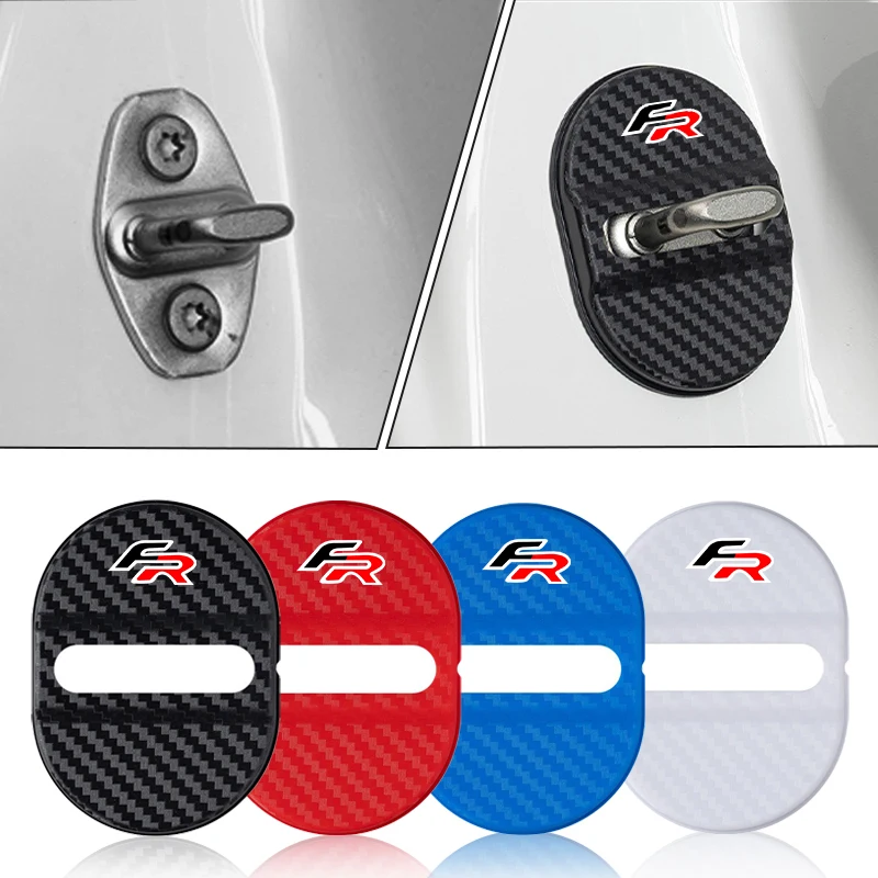 Funda protectora de silicona para la hebilla de la cerradura de la puerta del coche, elástica, para Seat FR Leon Ibiza Altea Exe Mk2 Mk3 Alhambra, accesorios de decoración