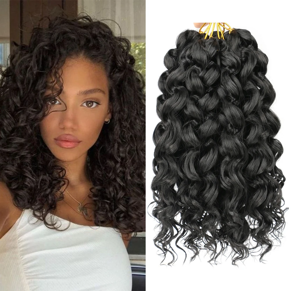 Dairess GoGo Curl Crochet Hair 10 pollici intrecciare i capelli sintetici Short Beach Curl estensioni dei capelli all'uncinetto per le donne